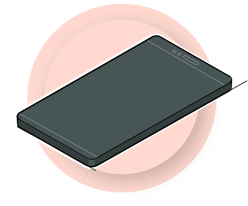 An illustration of the InTandem touchscreen device